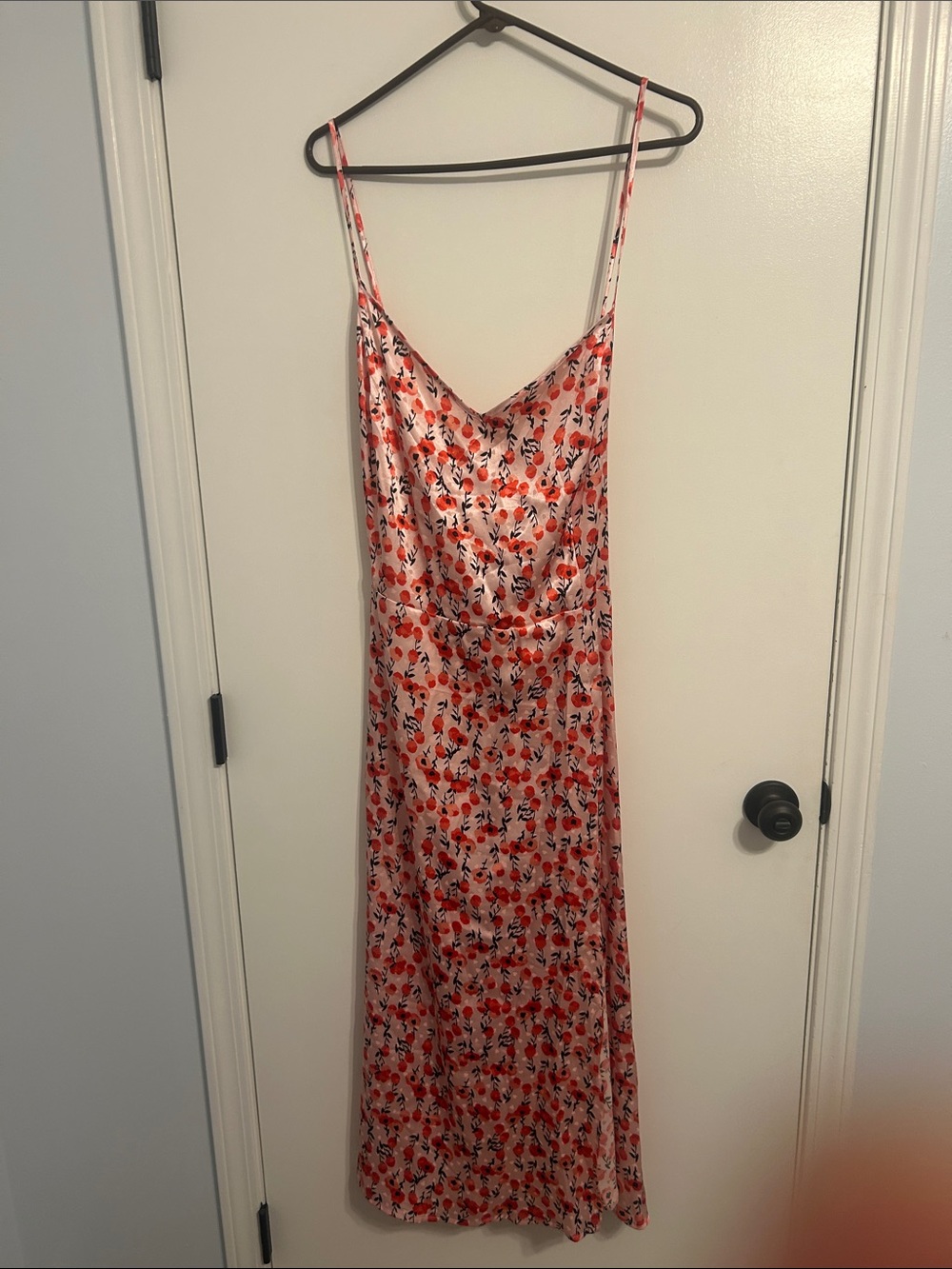 Adore Me Pink and Coral Floral Slip Dress